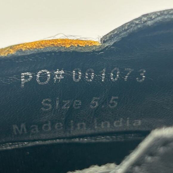 Journee Signature Boots Womens 5.5 Black Leather Shalece Ankle Leopard Print NEW - Picture 8 of 10